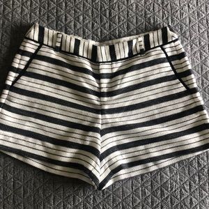 Black and white stripe shorts